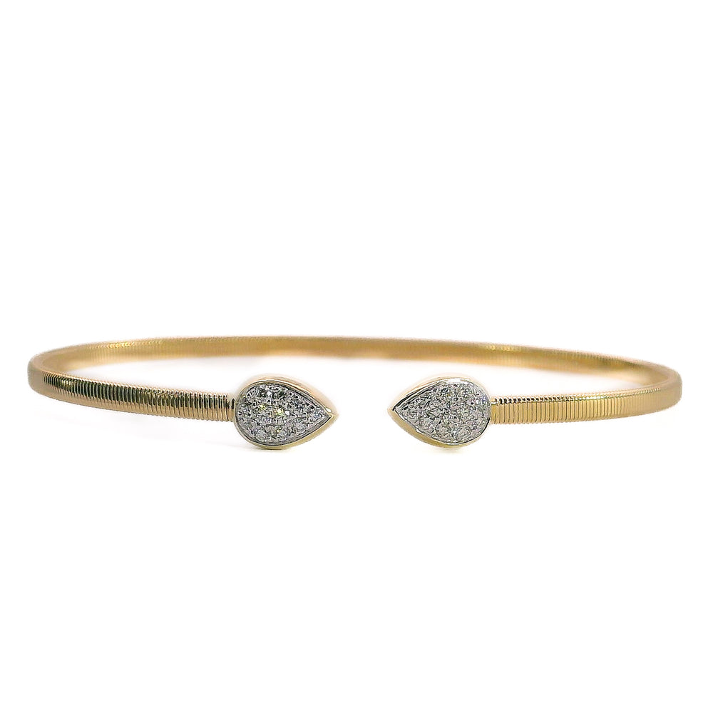 Pear Illusion Diamond Pavé Bangle, 0.21 CTTW - Carter's Collective Fine Jewelry