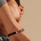 John Hardy Naga Bracelet, Leather - Carter's Collective Fine Jewelry