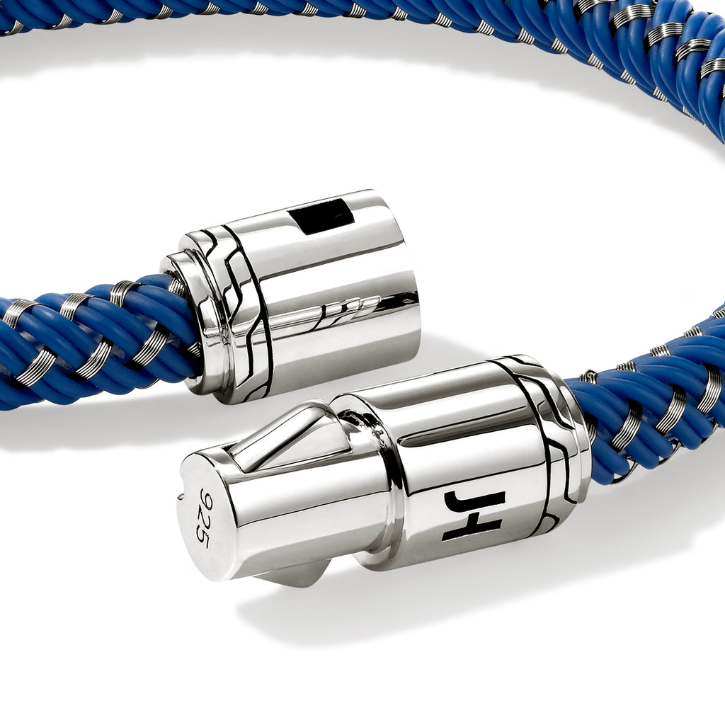 John Hardy Cord Bracelet, Sterling Silver & Rubber - Carter's Collective Fine Jewelry