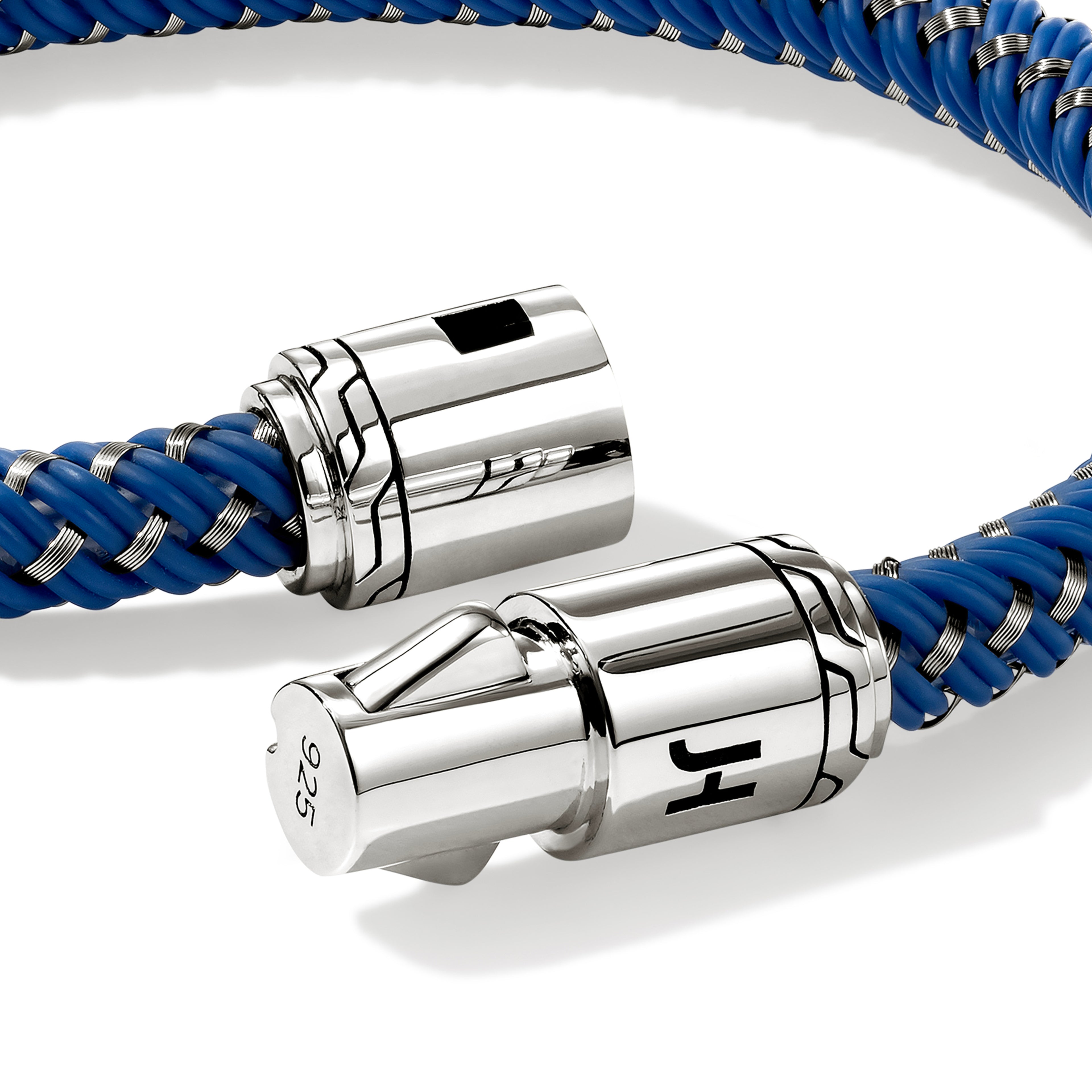 John Hardy Cord Bracelet, Sterling Silver & Rubber - Carter's Collective Fine Jewelry