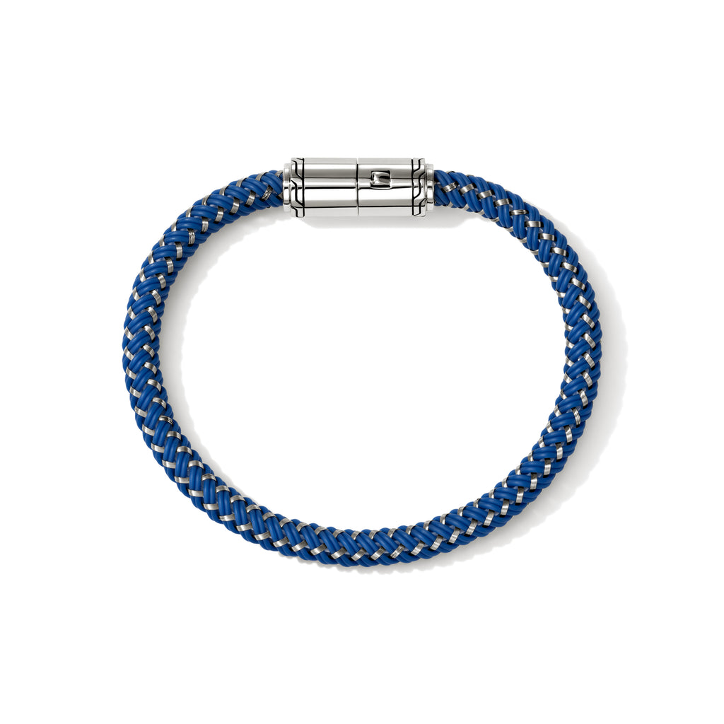 John Hardy Cord Bracelet, Sterling Silver & Rubber - Carter's Collective Fine Jewelry