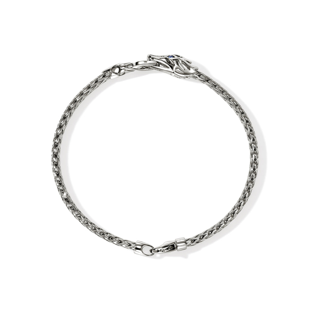 John Hardy Naga Bracelet, Diamonds & Blue Sapphire, 0.04 CTTW - Carter's Collective Fine Jewelry