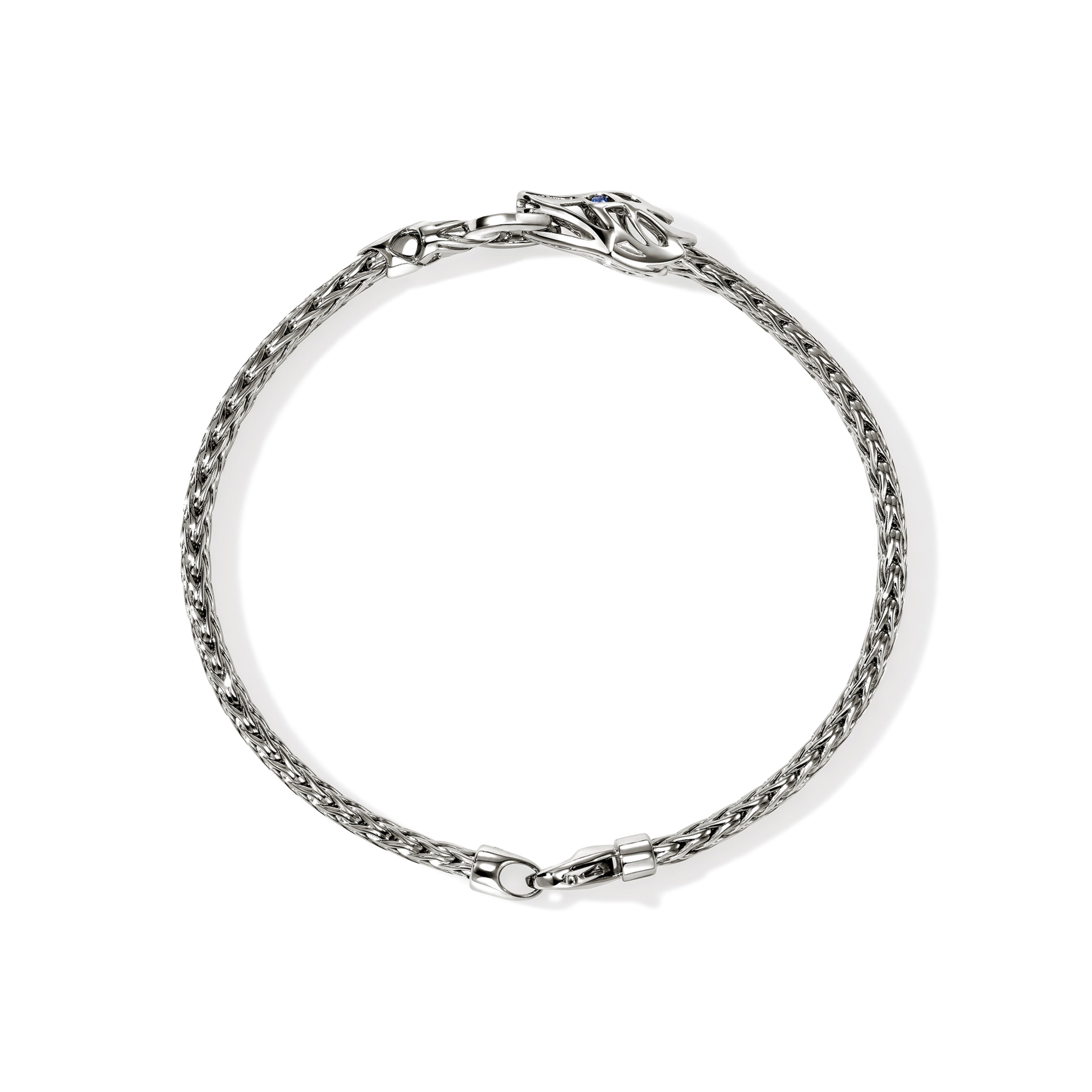 John Hardy Naga Bracelet, Diamonds & Blue Sapphire, 0.04 CTTW - Carter's Collective Fine Jewelry
