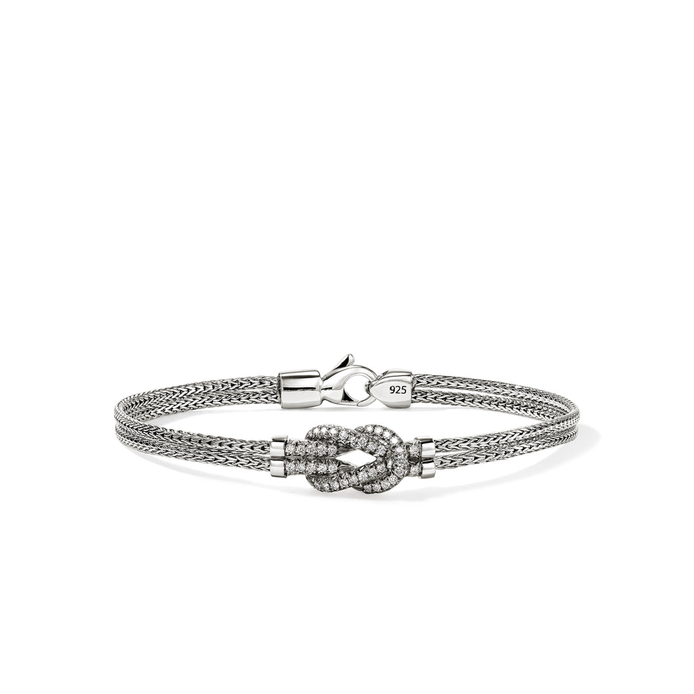 John Hardy Love Knot Bracelet, Diamonds, 0.30 CTTW - Carter's Collective Fine Jewelry