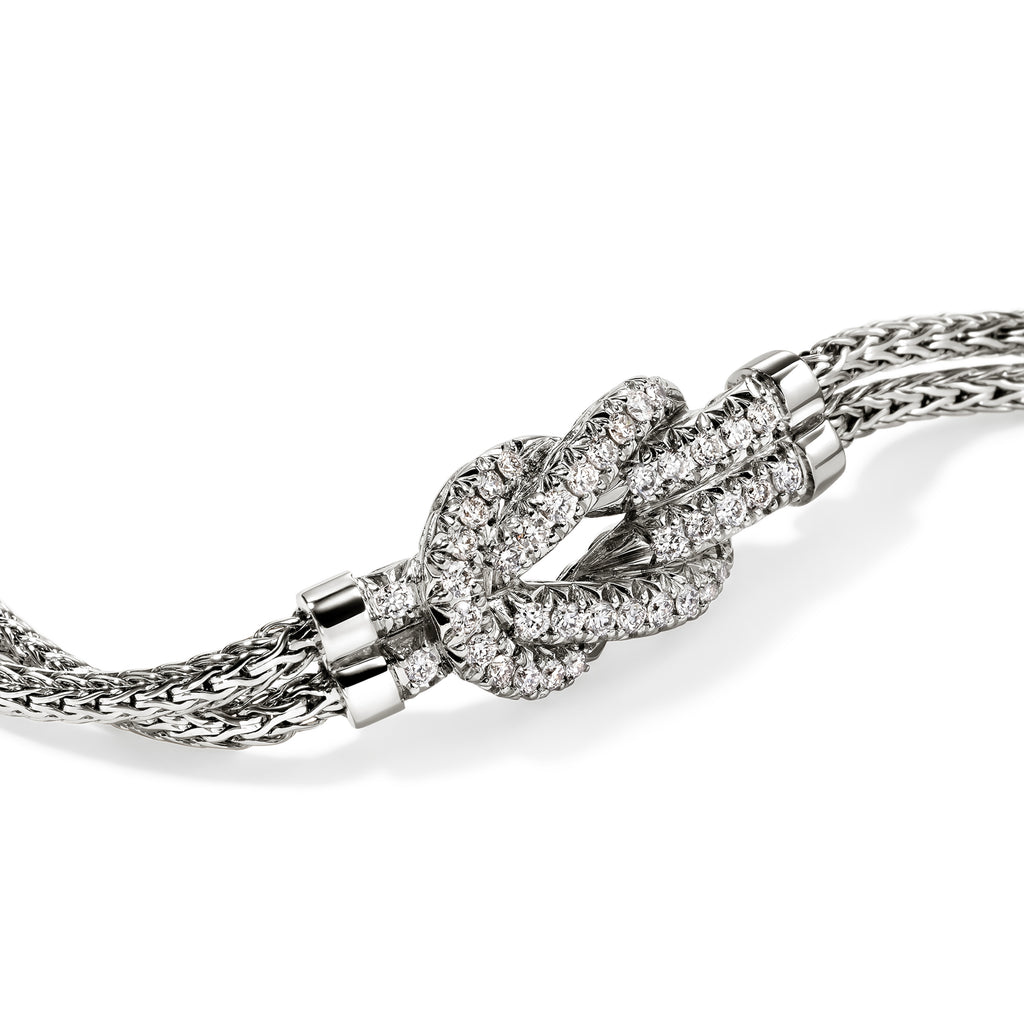 John Hardy Love Knot Bracelet, Diamonds, 0.30 CTTW - Carter's Collective Fine Jewelry