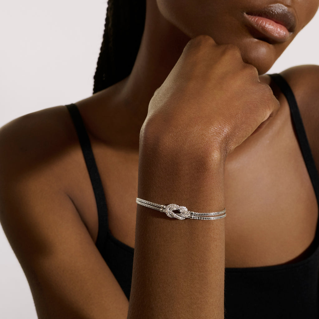John Hardy Love Knot Bracelet, Diamonds, 0.30 CTTW - Carter's Collective Fine Jewelry