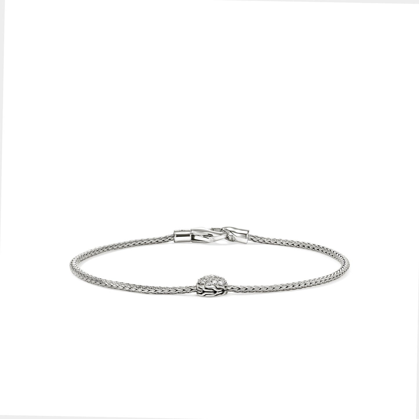 John Hardy JH Essential Pave Bracelet, Diamonds, 0.15 CTTW - Carter's Collective Fine Jewelry