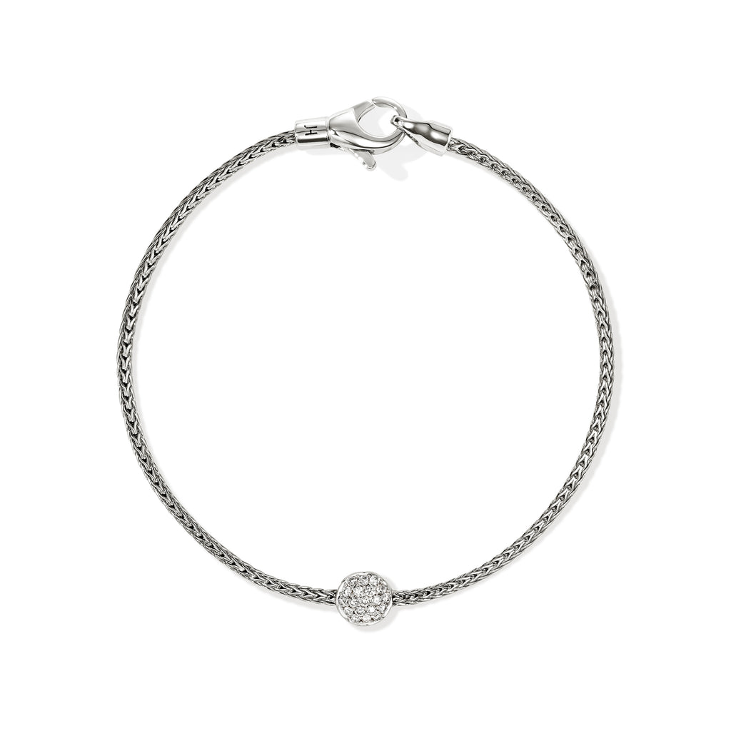 John Hardy JH Essential Pave Bracelet, Diamonds, 0.15 CTTW - Carter's Collective Fine Jewelry