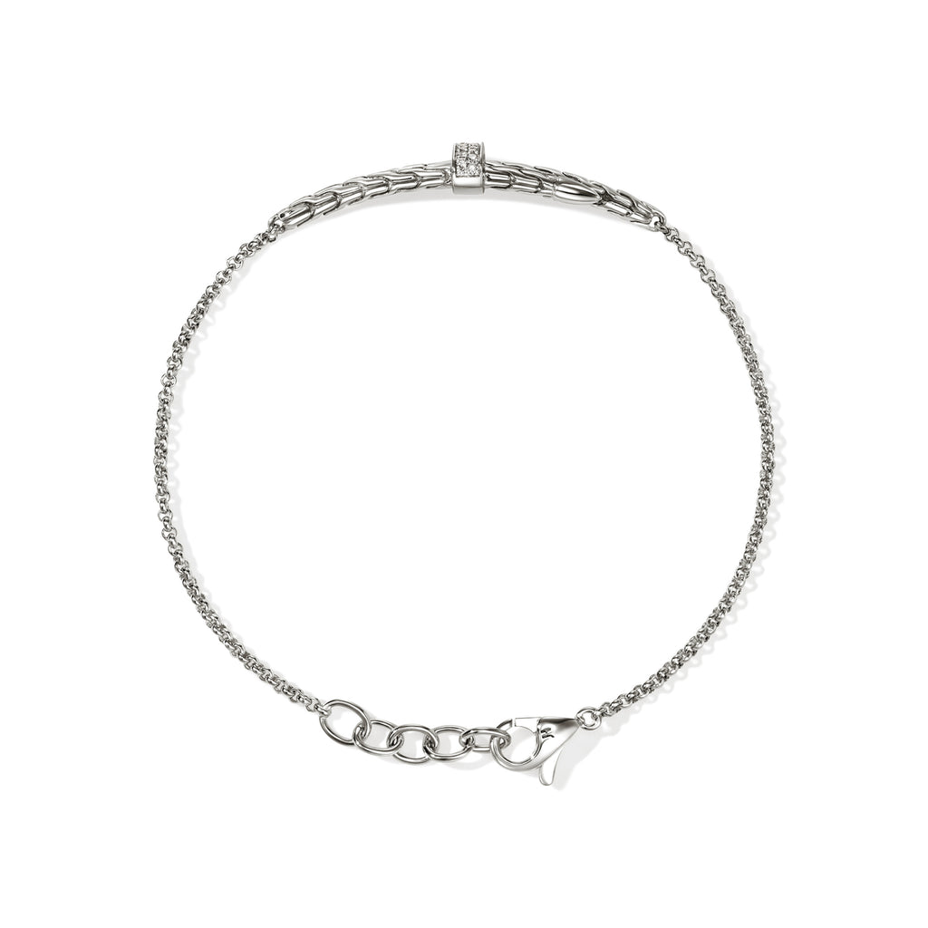 John Hardy Spear Station Bracelet, Diamonds, 0.08 CTTW - Carter's Collective Fine Jewelry