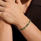 John Hardy Heishi Bracelet, Hardstones & Emeralds - Carter's Collective Fine Jewelry