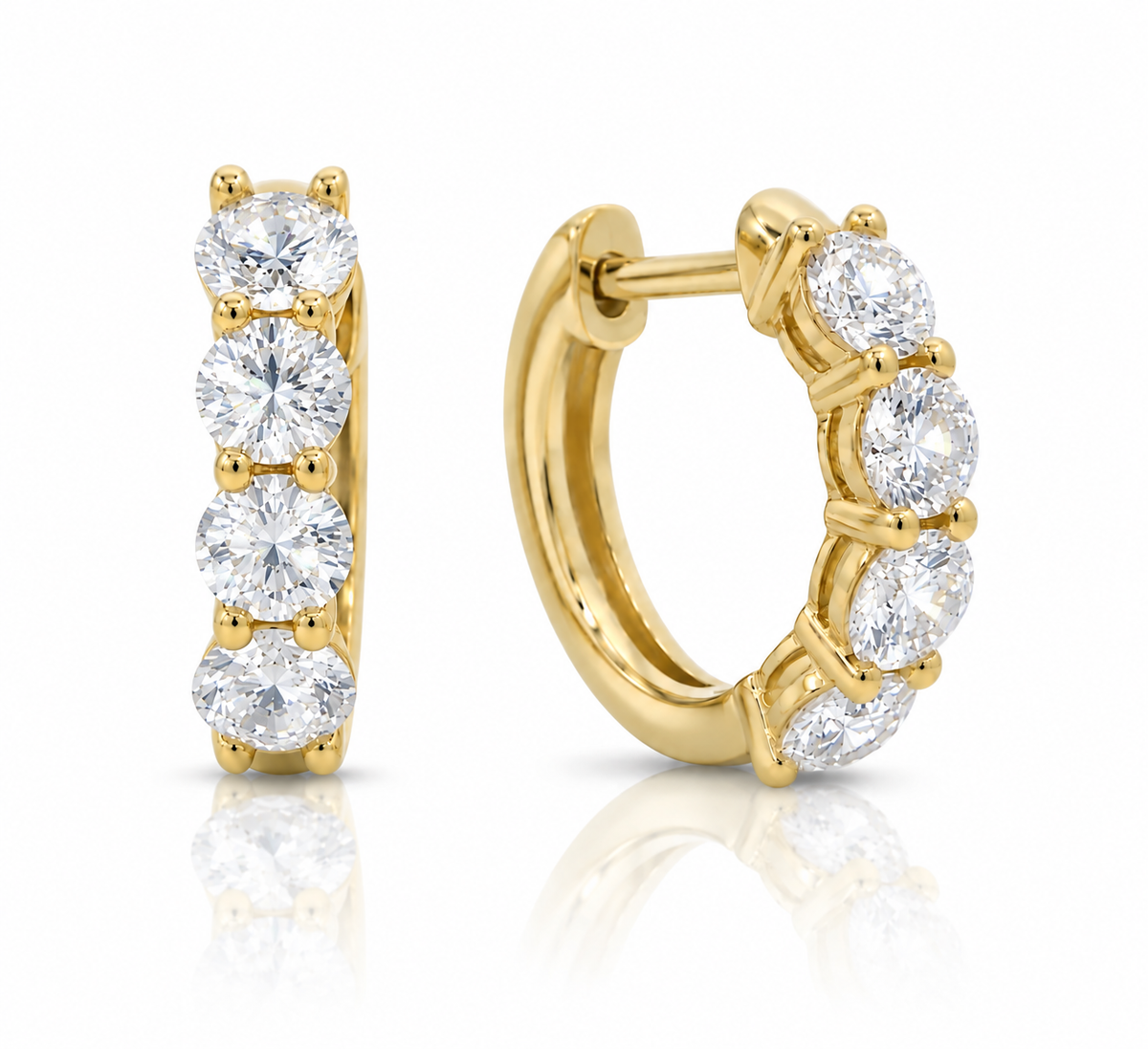 Mini Audrey Diamond Huggie Hoops
