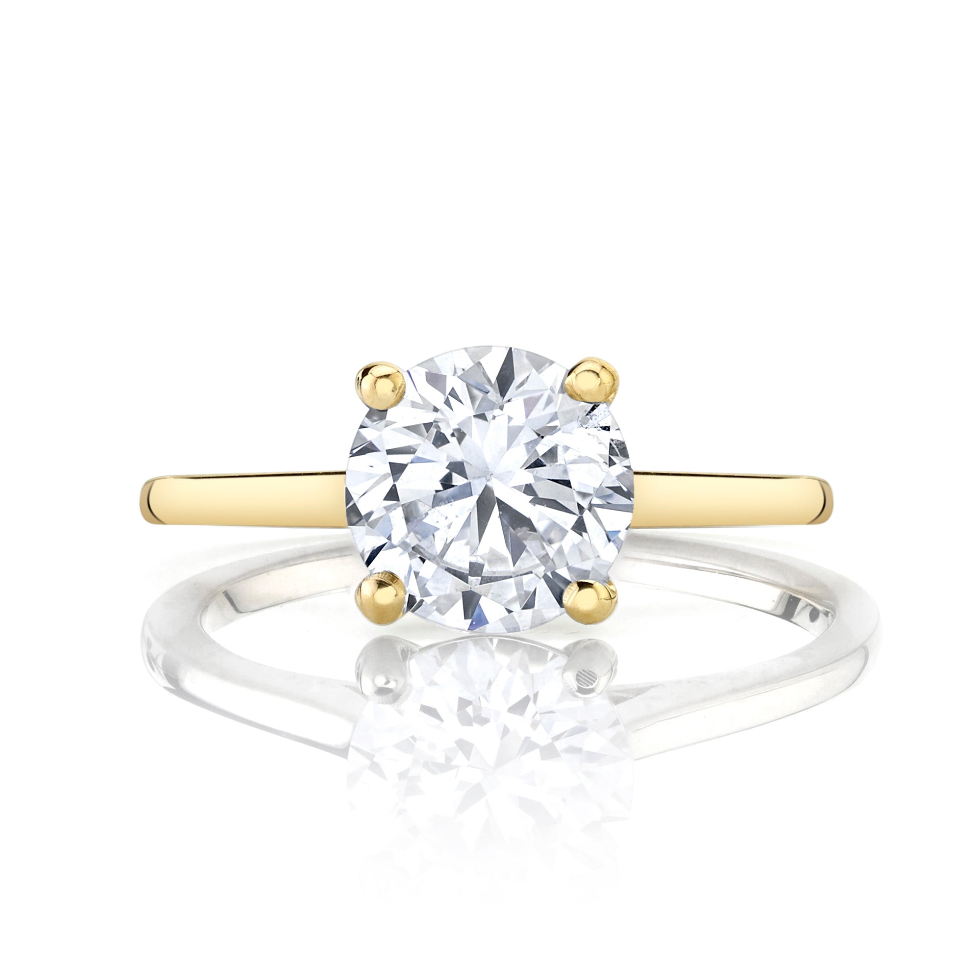 Dahlia Round Cut Lab Grown Diamond Solitaire Engagement Ring, 1 CTTW - Carter's Collective Fine Jewelry
