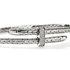 John Hardy Spear Flex Cuff, Diamonds, 0.16 CTTW - Carter's Collective Fine Jewelry