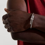 John Hardy Spear Flex Cuff, Diamonds, 0.16 CTTW - Carter's Collective Fine Jewelry