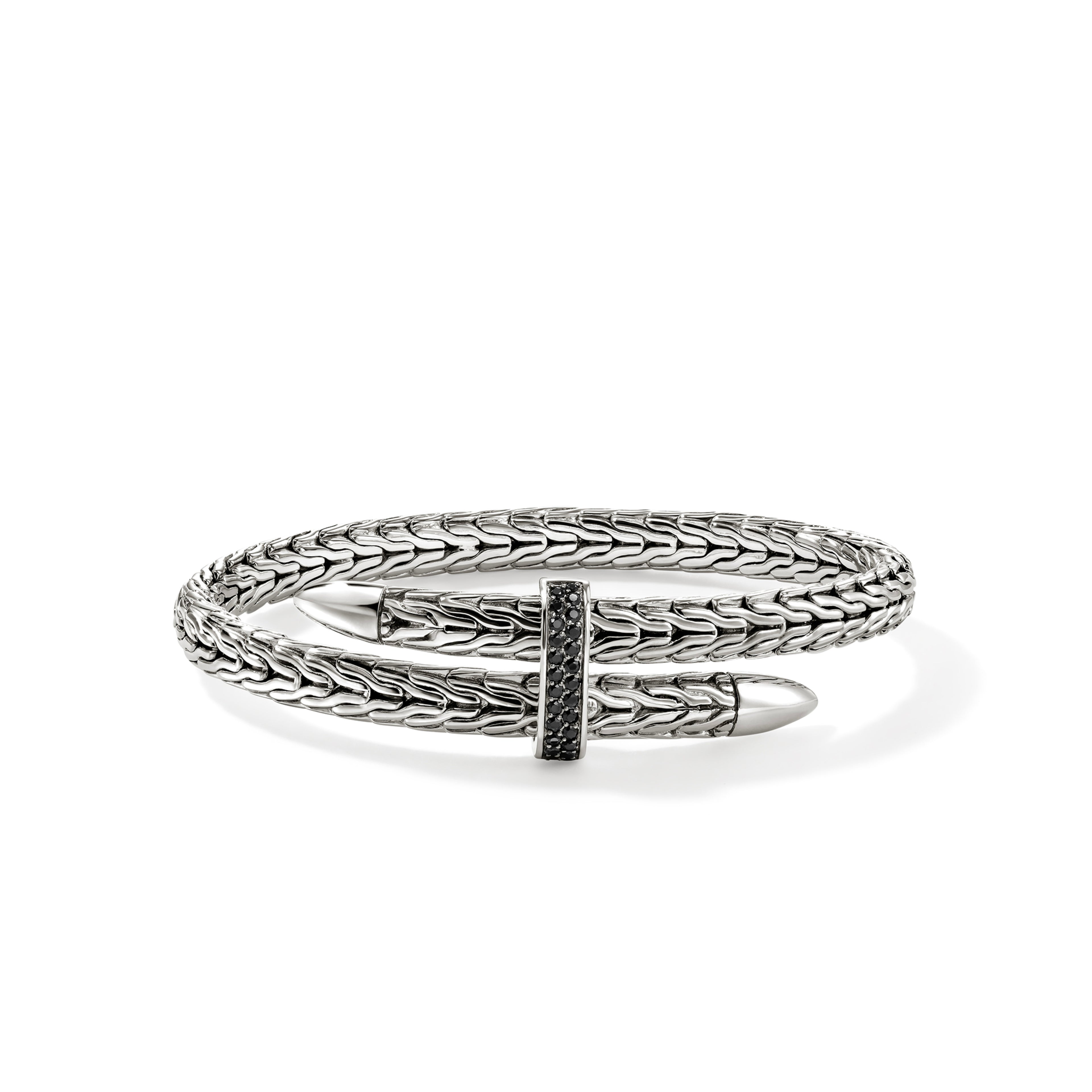 John Hardy Spear Flex Cuff, Black Sapphire - Carter's Collective Fine Jewelry