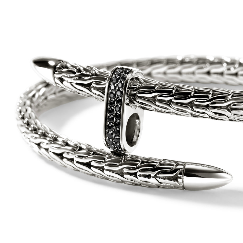 John Hardy Spear Flex Cuff, Black Sapphire - Carter's Collective Fine Jewelry