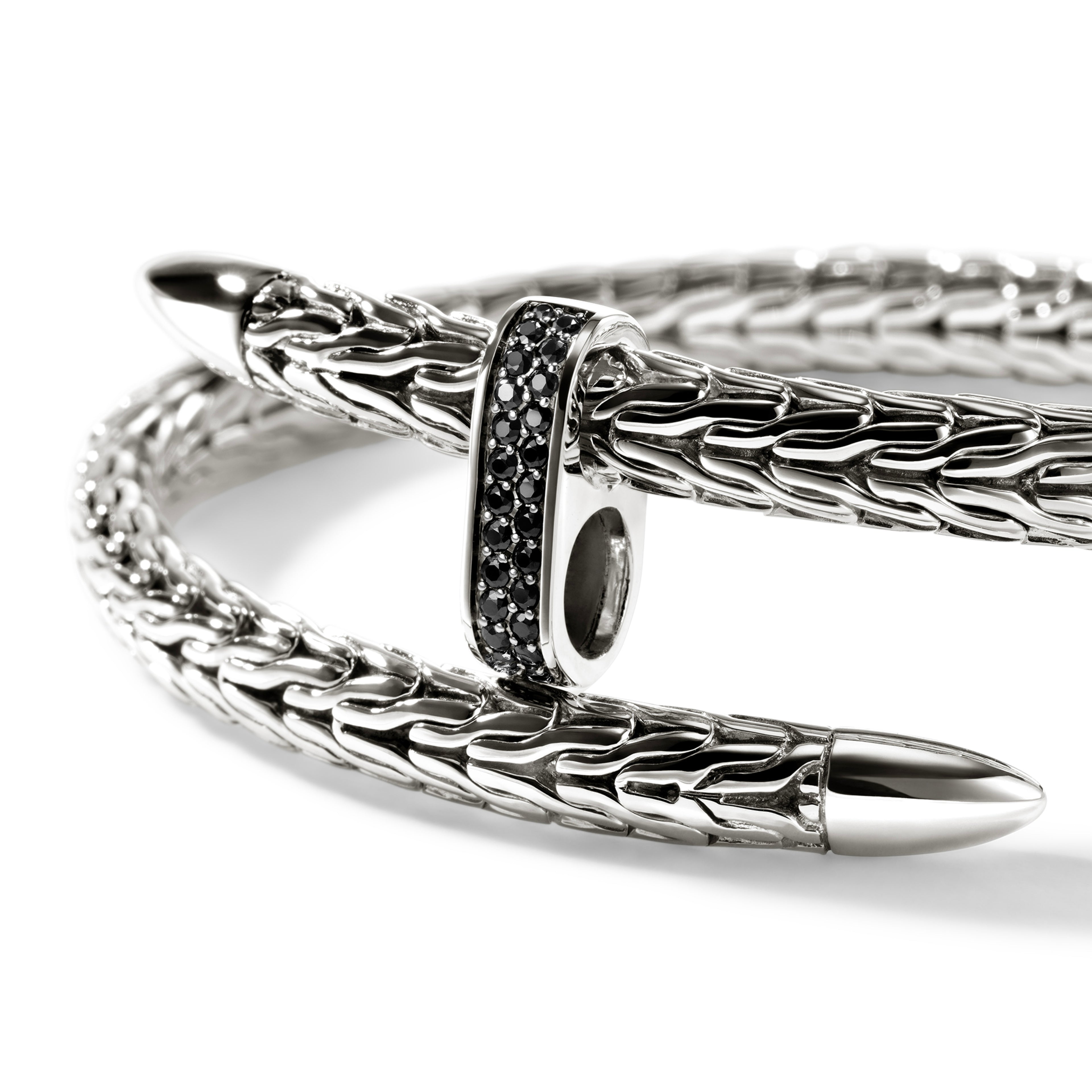 John Hardy Spear Flex Cuff, Black Sapphire - Carter's Collective Fine Jewelry