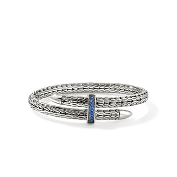 John Hardy Spear Flex Cuff, Blue Sapphire - Carter's Collective Fine Jewelry