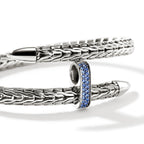 John Hardy Spear Flex Cuff, Blue Sapphire - Carter's Collective Fine Jewelry