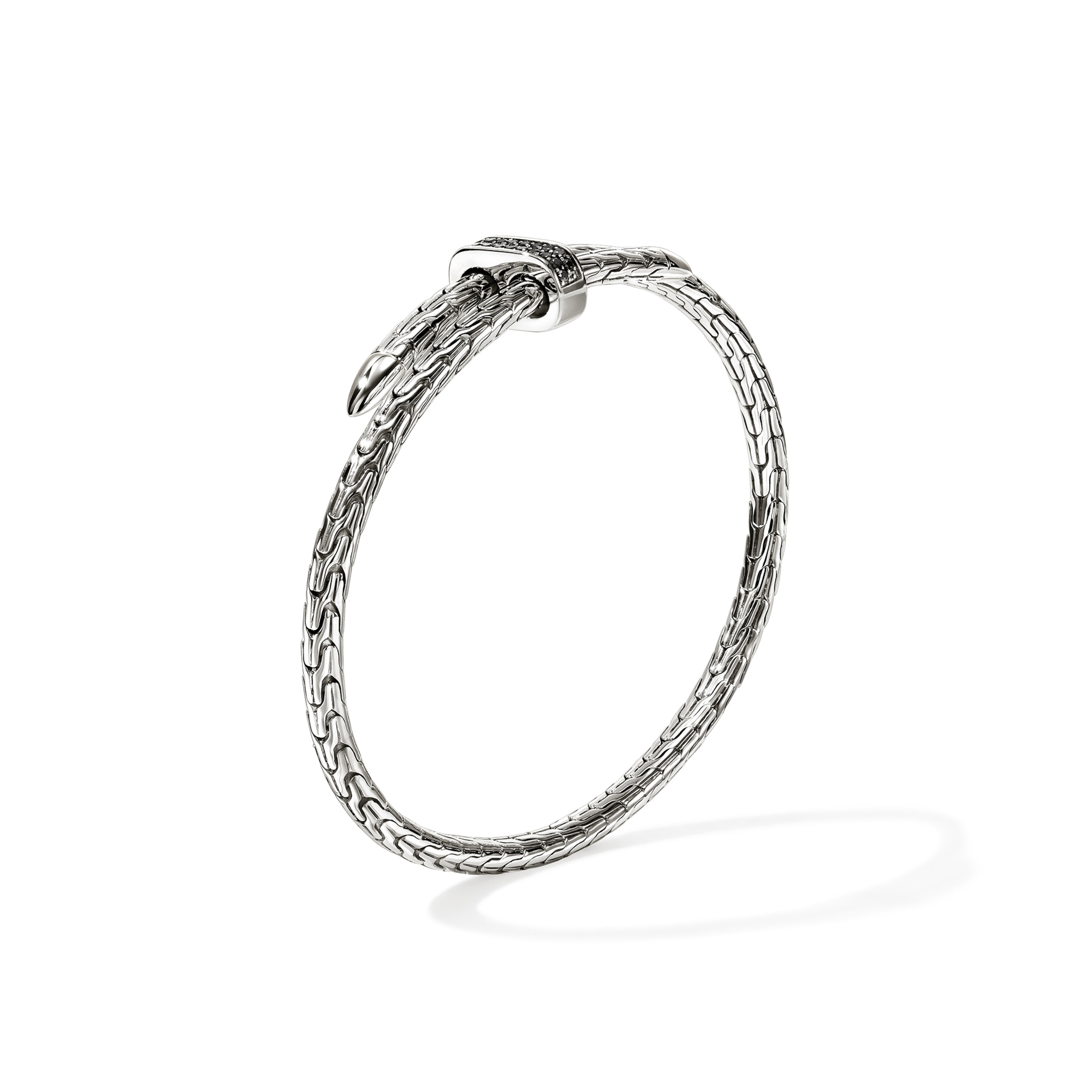 John Hardy Spear Flex Cuff, Black Sapphire, -4MM - Carter's Collective Fine Jewelry