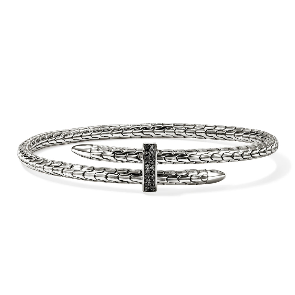 John Hardy Spear Flex Cuff, Black Sapphire, -4MM - Carter's Collective Fine Jewelry