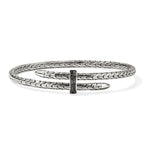 John Hardy Spear Flex Cuff, Black Sapphire, -4MM - Carter's Collective Fine Jewelry