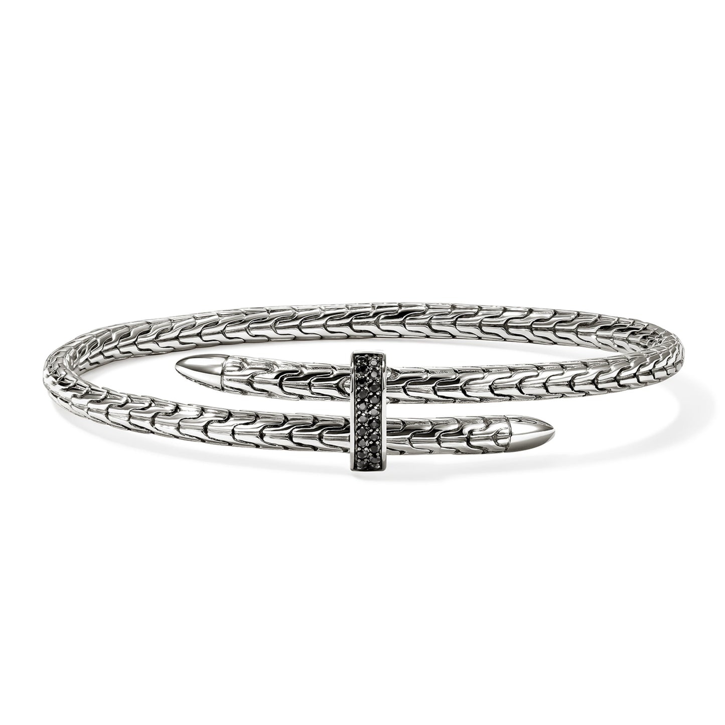 John Hardy Spear Flex Cuff, Black Sapphire, -4MM - Carter's Collective Fine Jewelry