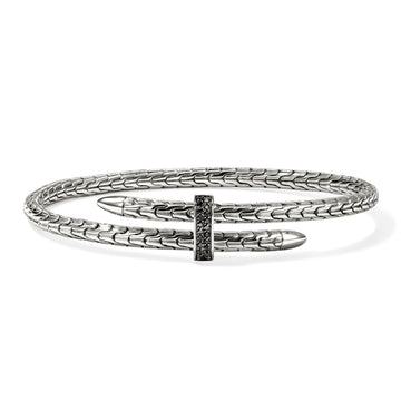John Hardy Spear Flex Cuff, Black Sapphire, -4MM - Carter's Collective Fine Jewelry