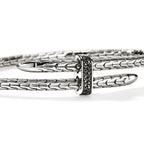 John Hardy Spear Flex Cuff, Black Sapphire, -4MM - Carter's Collective Fine Jewelry