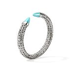 John Hardy Spear 50 Flex Cuff, Turquoise - Carter's Collective Fine Jewelry