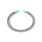 John Hardy Spear 50 Flex Cuff, Turquoise - Carter's Collective Fine Jewelry