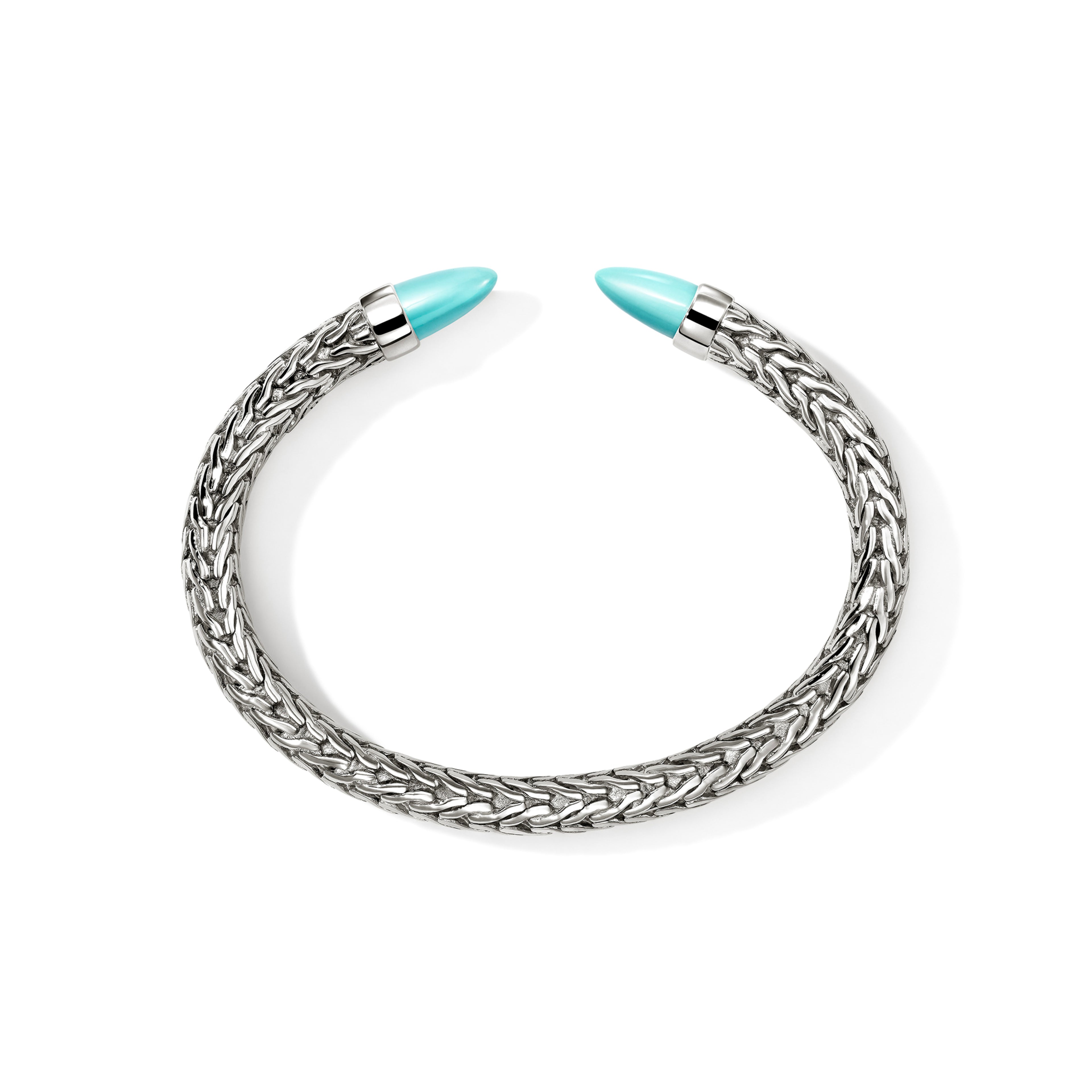 John Hardy Spear 50 Flex Cuff, Turquoise - Carter's Collective Fine Jewelry
