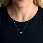 Natural Oval Diamond Pendant with Diamond Accented Chain Necklace - Carter's Collective Fine Jewelry