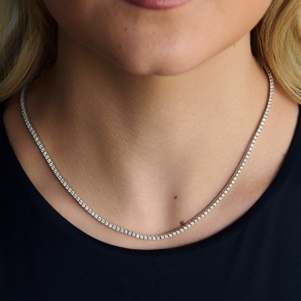 Illusion Set Diamond Tennis Necklace, 0.95 CTTW - Carter's Collective Fine Jewelry