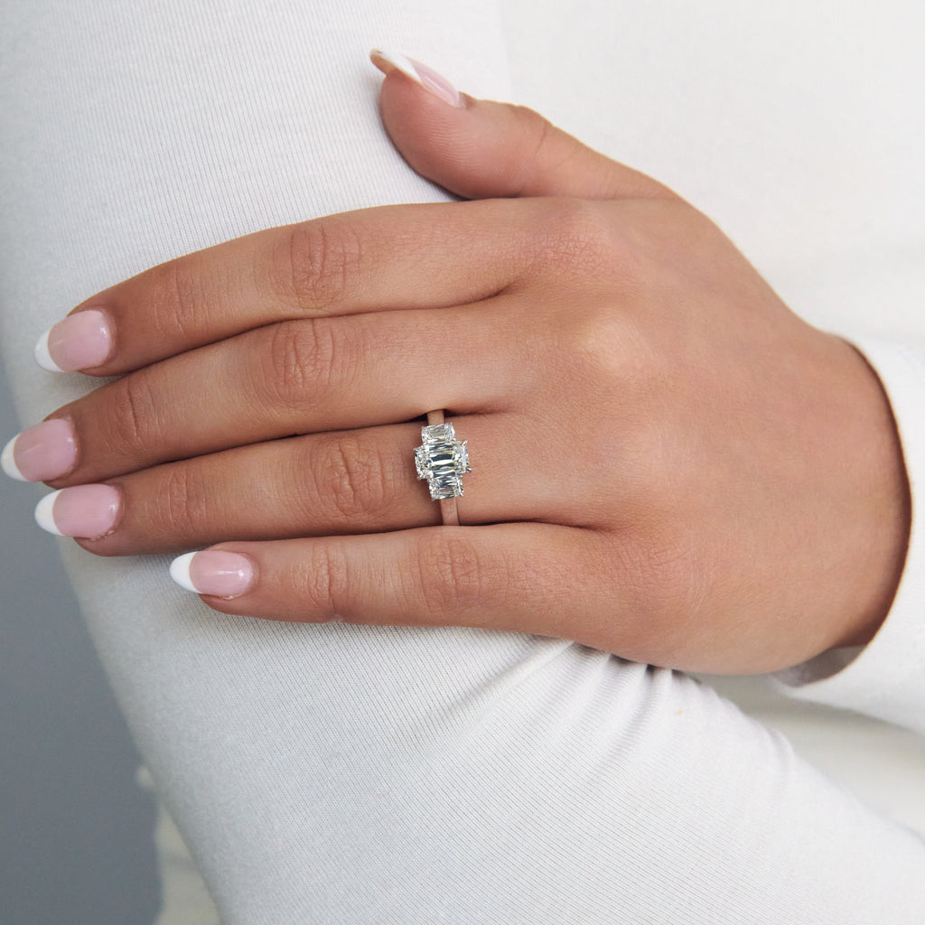 Natural Antique Cushion Diamond Three Stone Engagement Ring, 1.61 CTTW - Carter's Collective Fine Jewelry