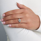 Natural Antique Cushion Diamond Three Stone Engagement Ring, 1.61 CTTW - Carter's Collective Fine Jewelry