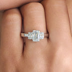 Natural Antique Cushion Diamond Three Stone Engagement Ring, 1.61 CTTW - Carter's Collective Fine Jewelry