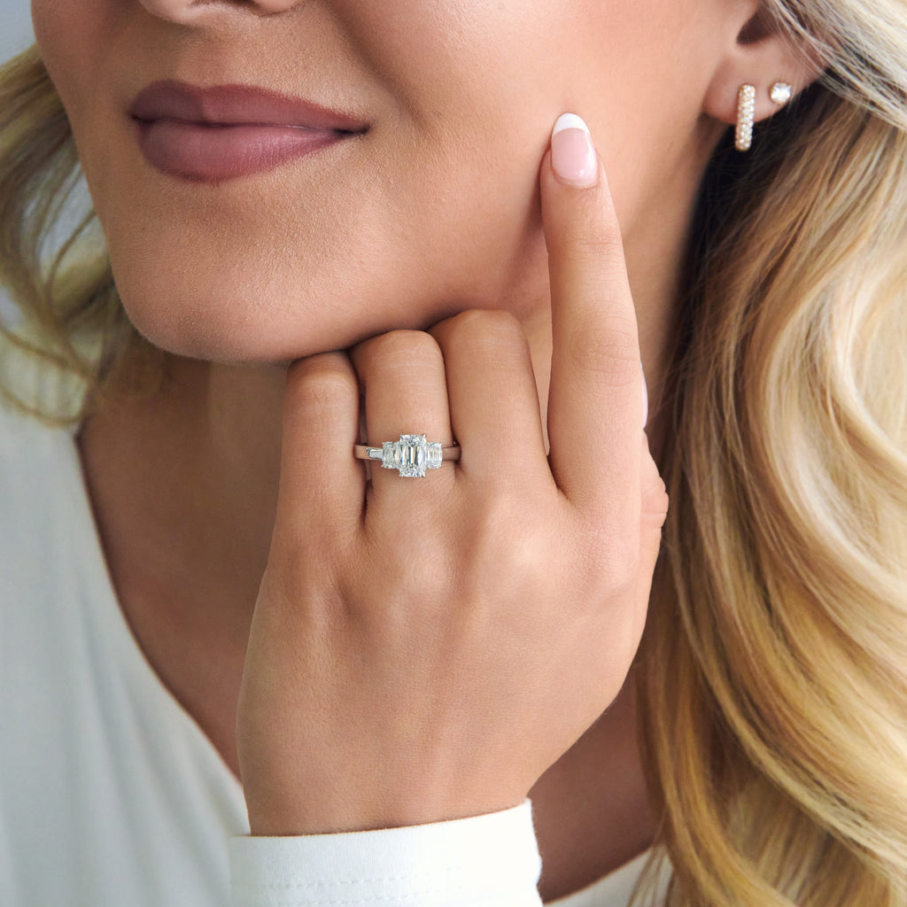 Natural Antique Cushion Diamond Three Stone Engagement Ring, 1.61 CTTW - Carter's Collective Fine Jewelry