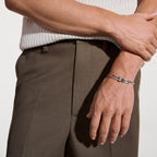 John Hardy Spear Flex Cuff, Gold & Sterling Silver & Diamonds, 0.16 CTTW - Carter's Collective Fine Jewelry