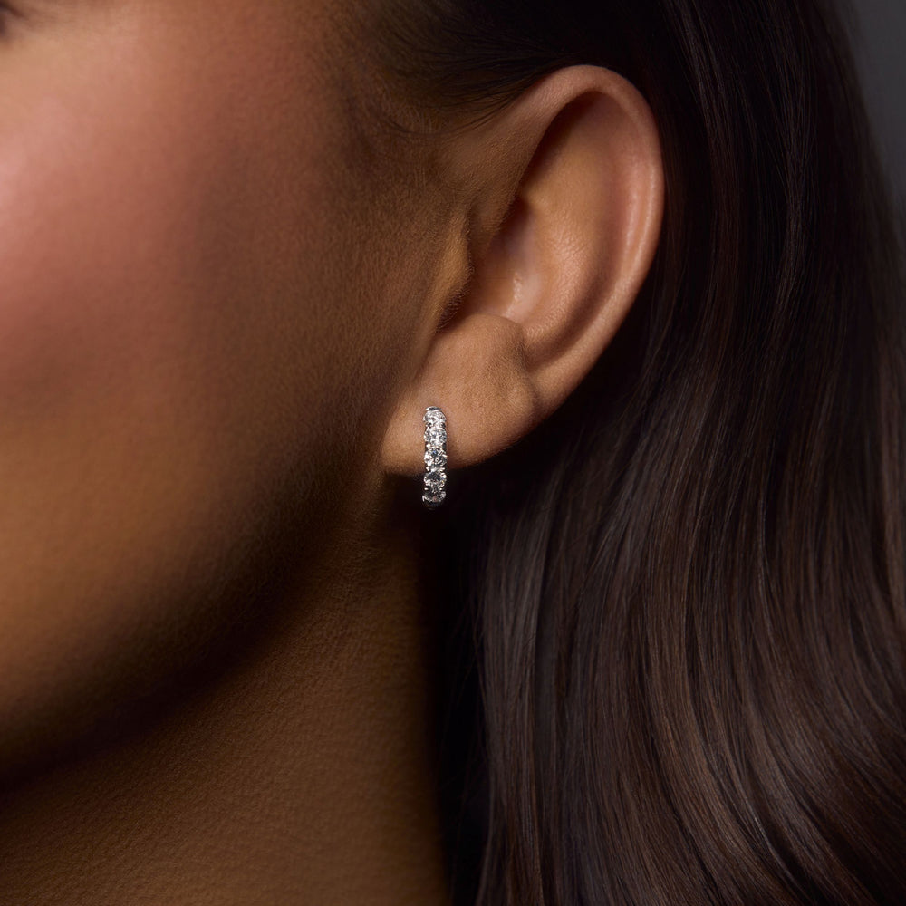 Essential Diamond Huggie Hoop Earrings, 0.81 CTTW - Carter's Collective Fine Jewelry