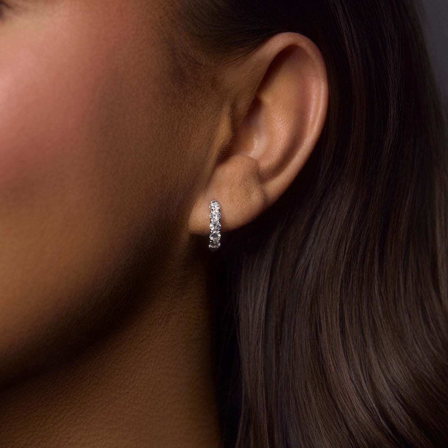 Essential Diamond Huggie Hoop Earrings, 0.81 CTTW - Carter's Collective Fine Jewelry