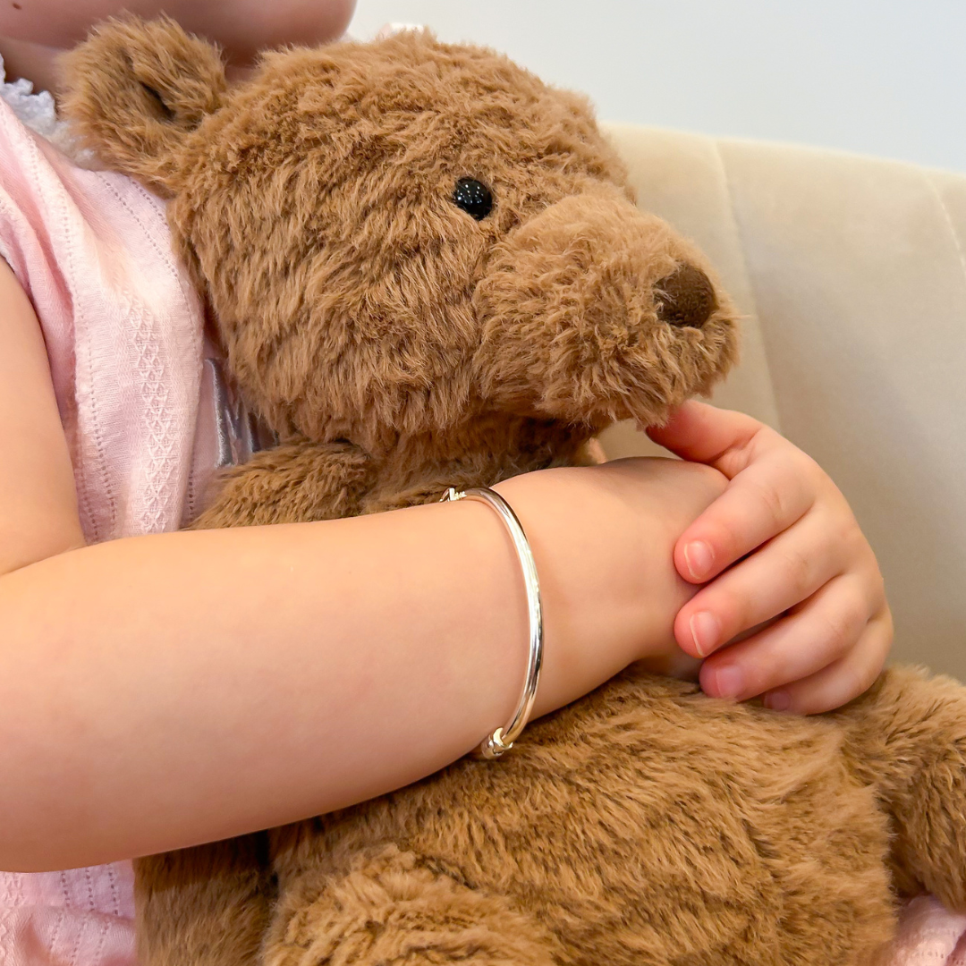 Children's Sterling Silver Hinged Bangle Bracelet