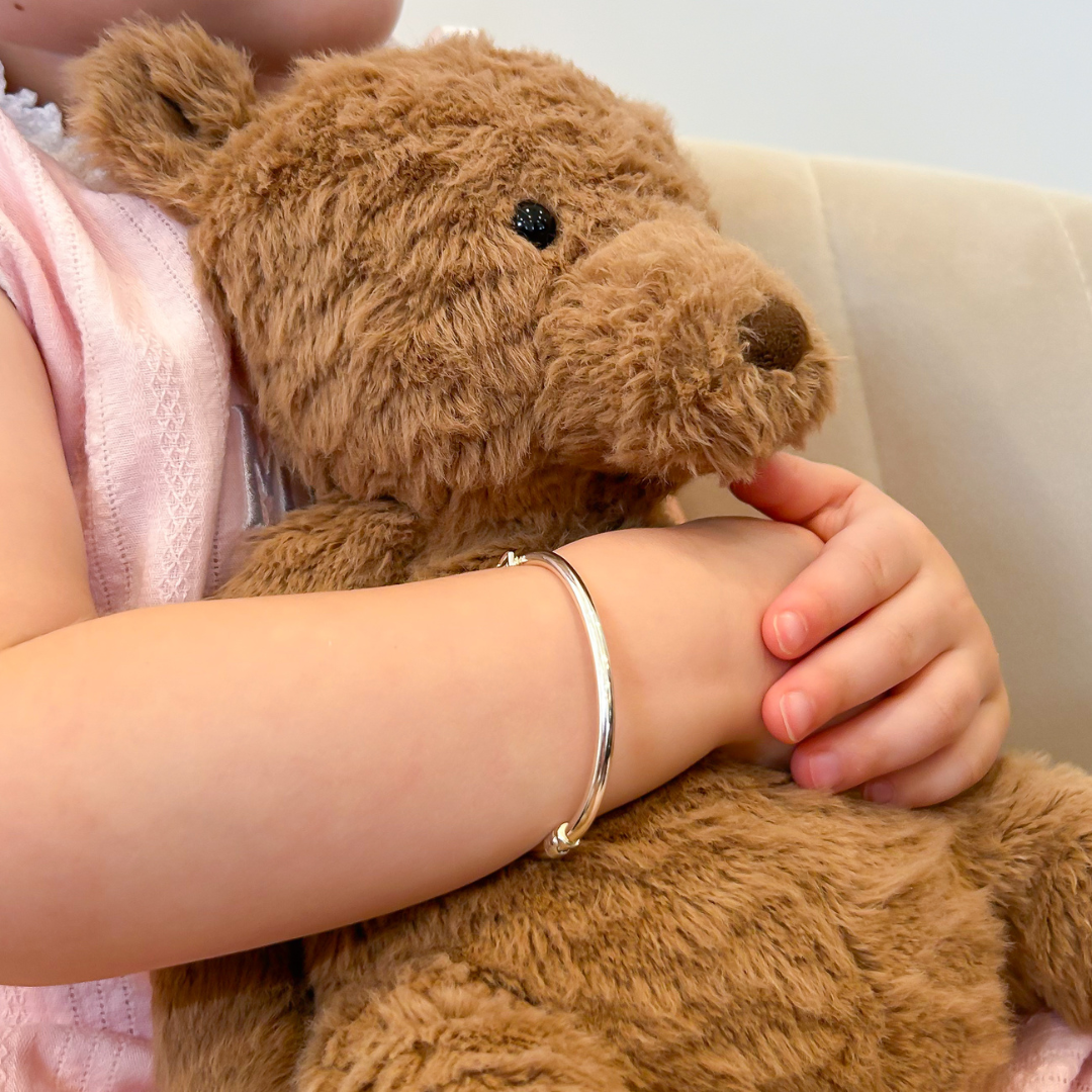 Children's Sterling Silver Hinged Bangle Bracelet - Carter's Collective Fine Jewelry