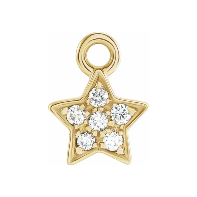 Pave Diamond Star Charm