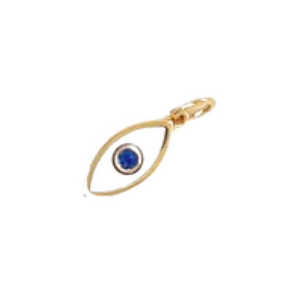 Enamel & Sapphire Evil Eye Charm