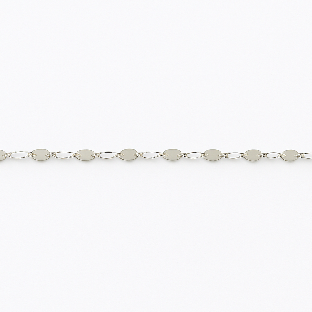 White Gold Flat Marina Chain Customizable Necklace - Carter's Collective Fine Jewelry