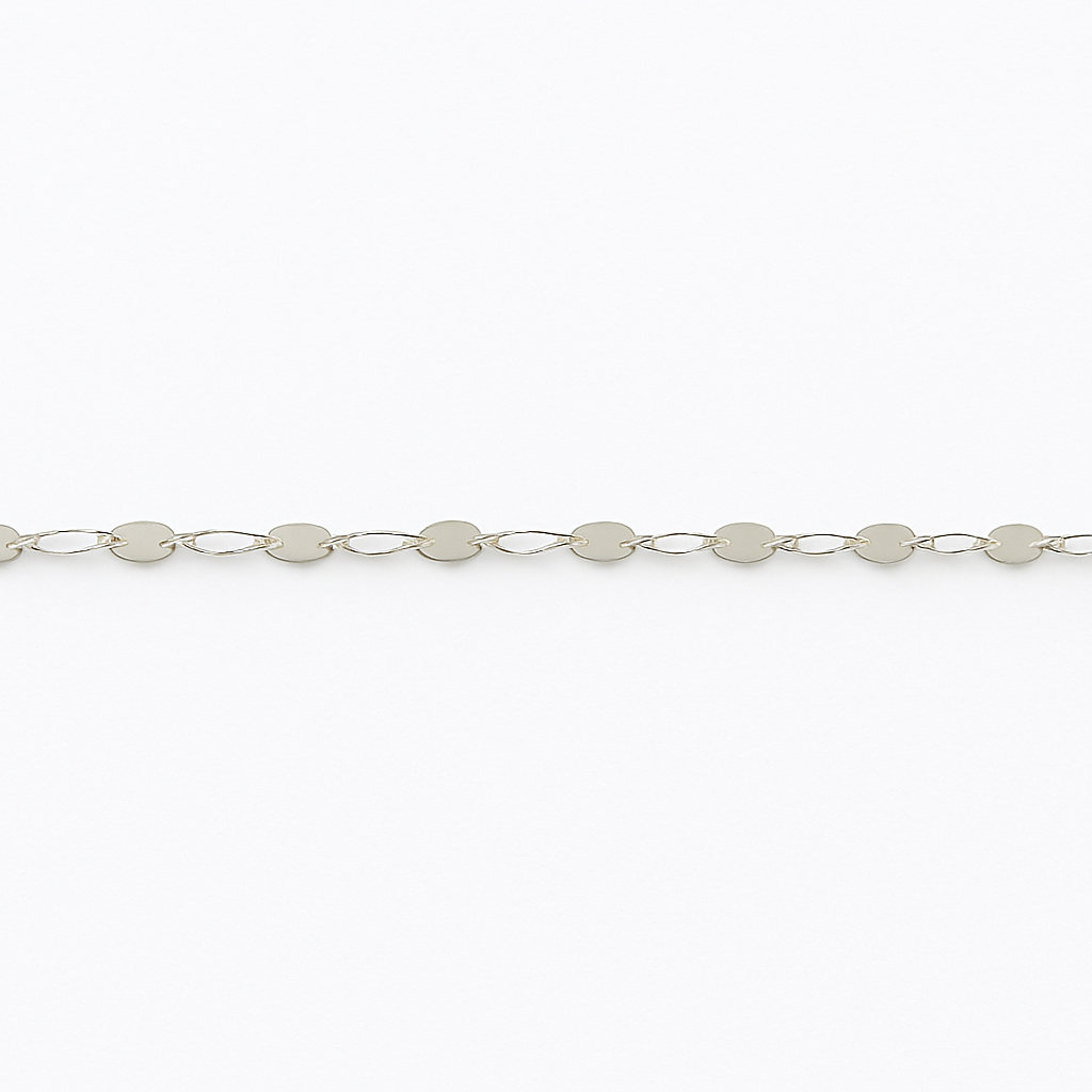 White Gold Flat Marina Chain Customizable Necklace - Carter's Collective Fine Jewelry