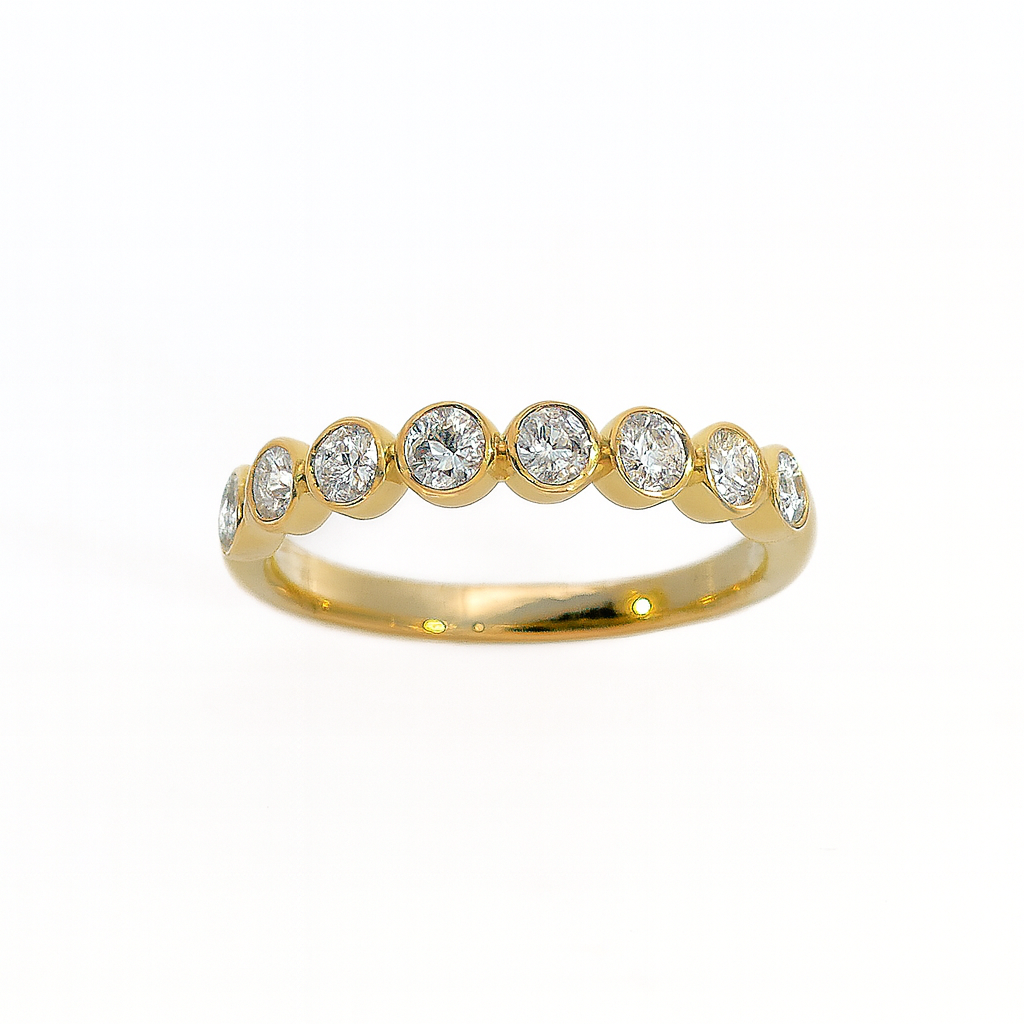 Lilac Bezel Set Diamond Wedding Band, 0.50 CTTW - Carter's Collective Fine Jewelry