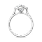 Diamond Halo Round Semi Mount Engagement Ring Setting (DOES NOT INCLUDE CENTER STONE) - Carter's Collective Fine Jewelry