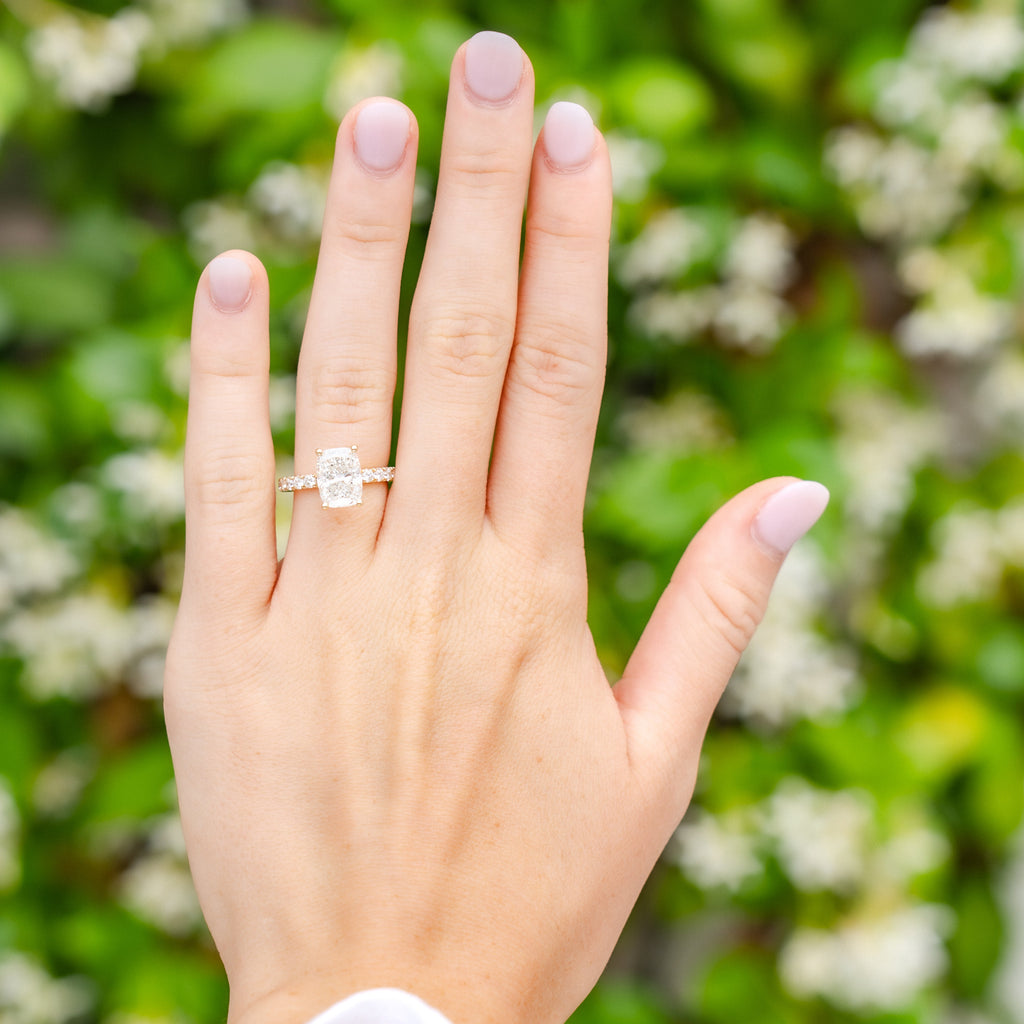 Hydrangea Customizable Lab Grown Diamond Engagement Ring